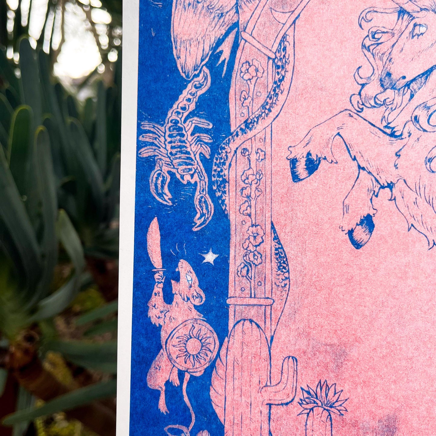 Mythic West Woodburn Riso Print