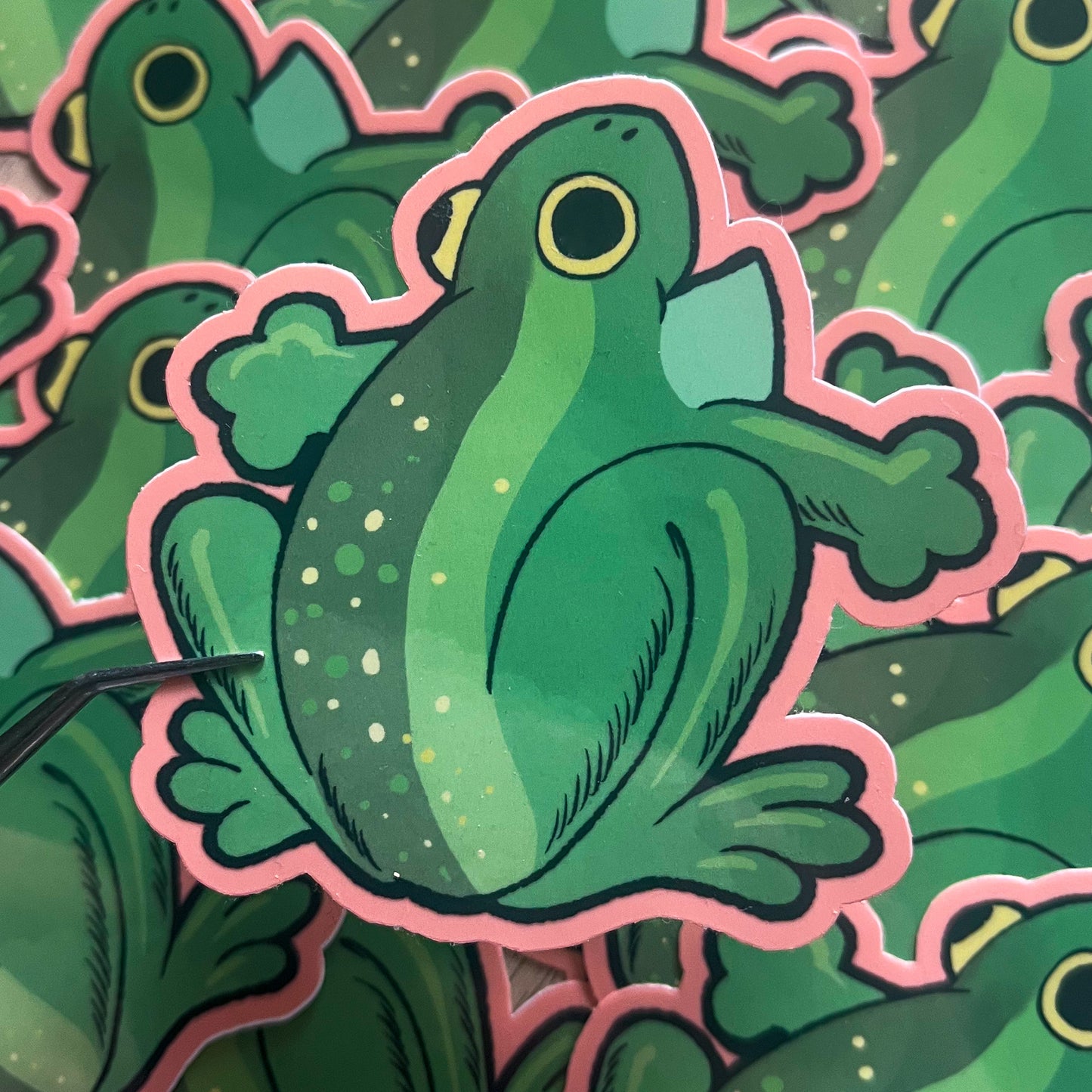 Medieval Frog Vinyl Waterproof Sticker