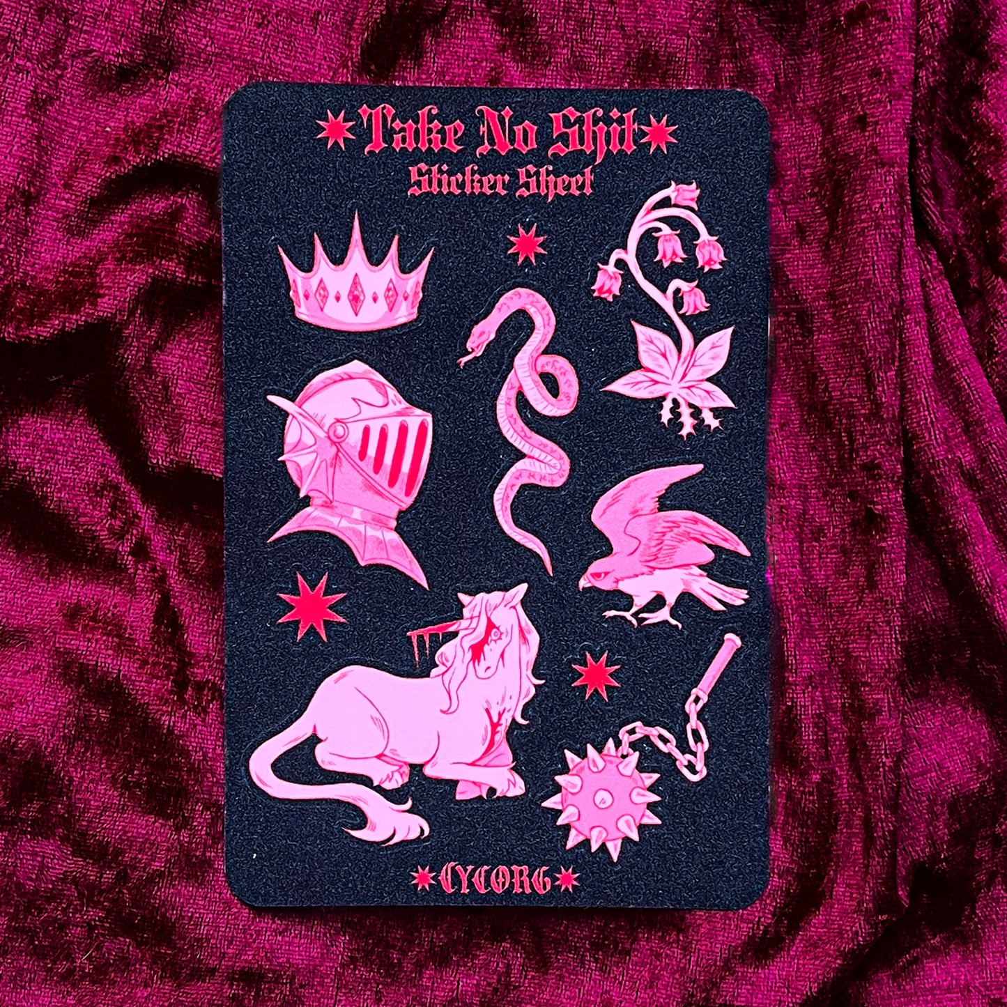 Take No Shit Sticker Sheet