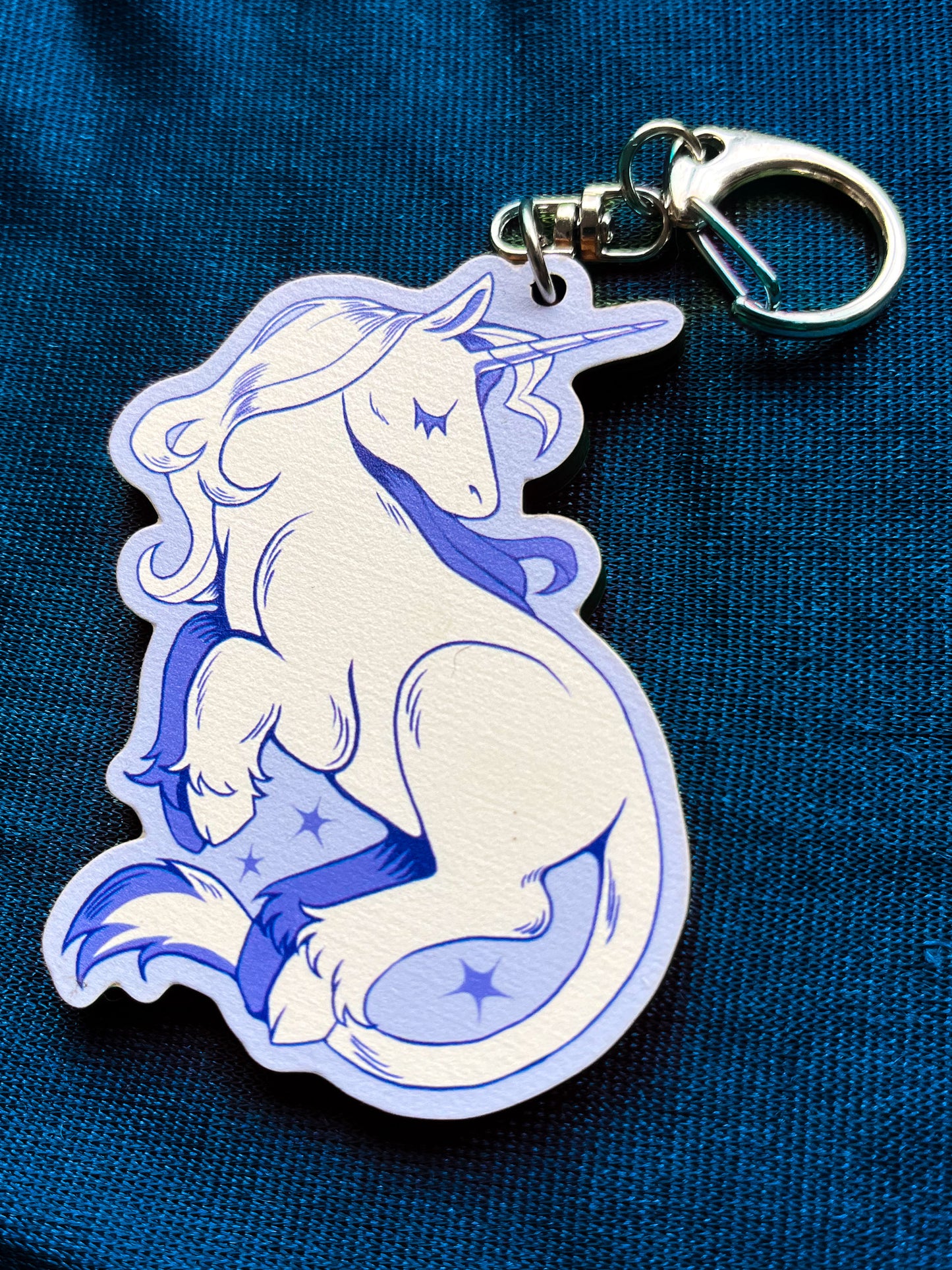 Do No Harm Unicorn Wooden Keychain