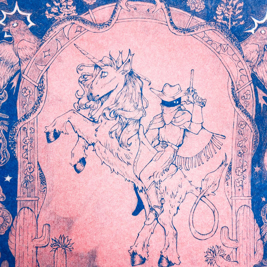 Mythic West Riso Print