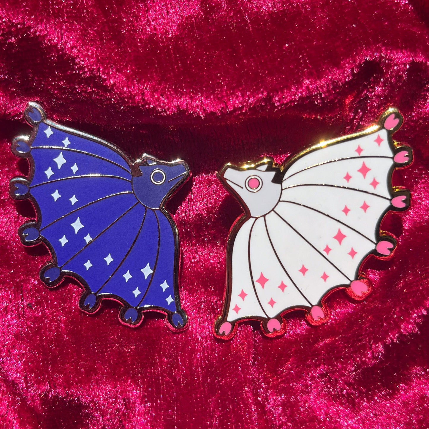 Medieval Blue Bat Hard Enamel Pin