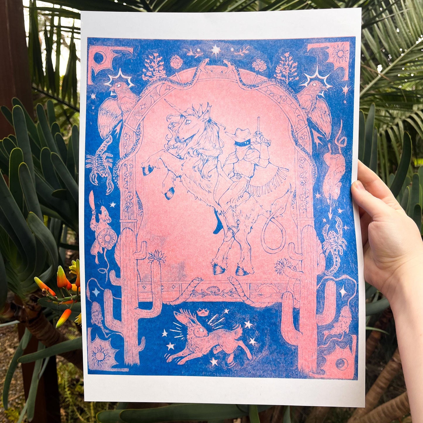 Mythic West Woodburn Riso Print