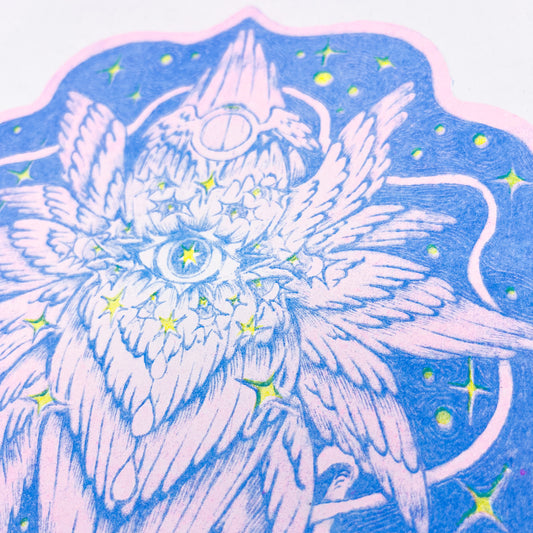 Seraphim Risograph Square Print