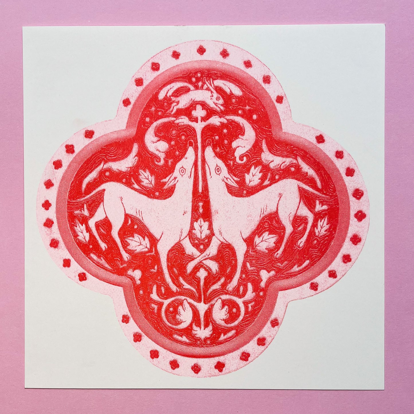 Two Hounds Woodburn Riso Print