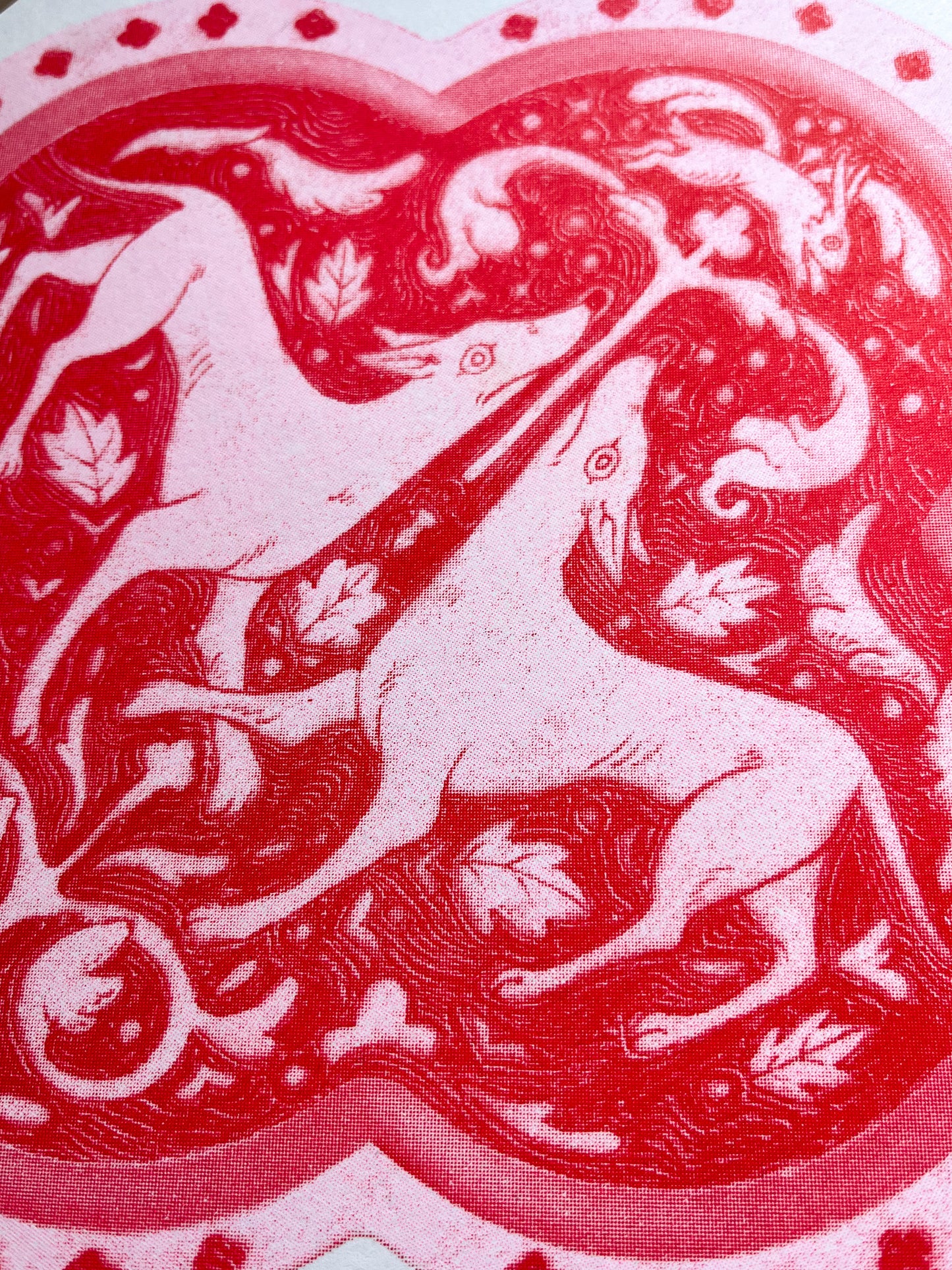 Two Hounds Woodburn Riso Print