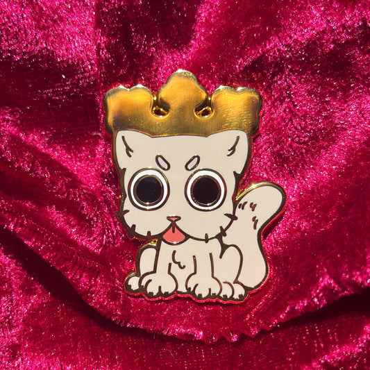 Medieval King Cat Hard Enamel Pin