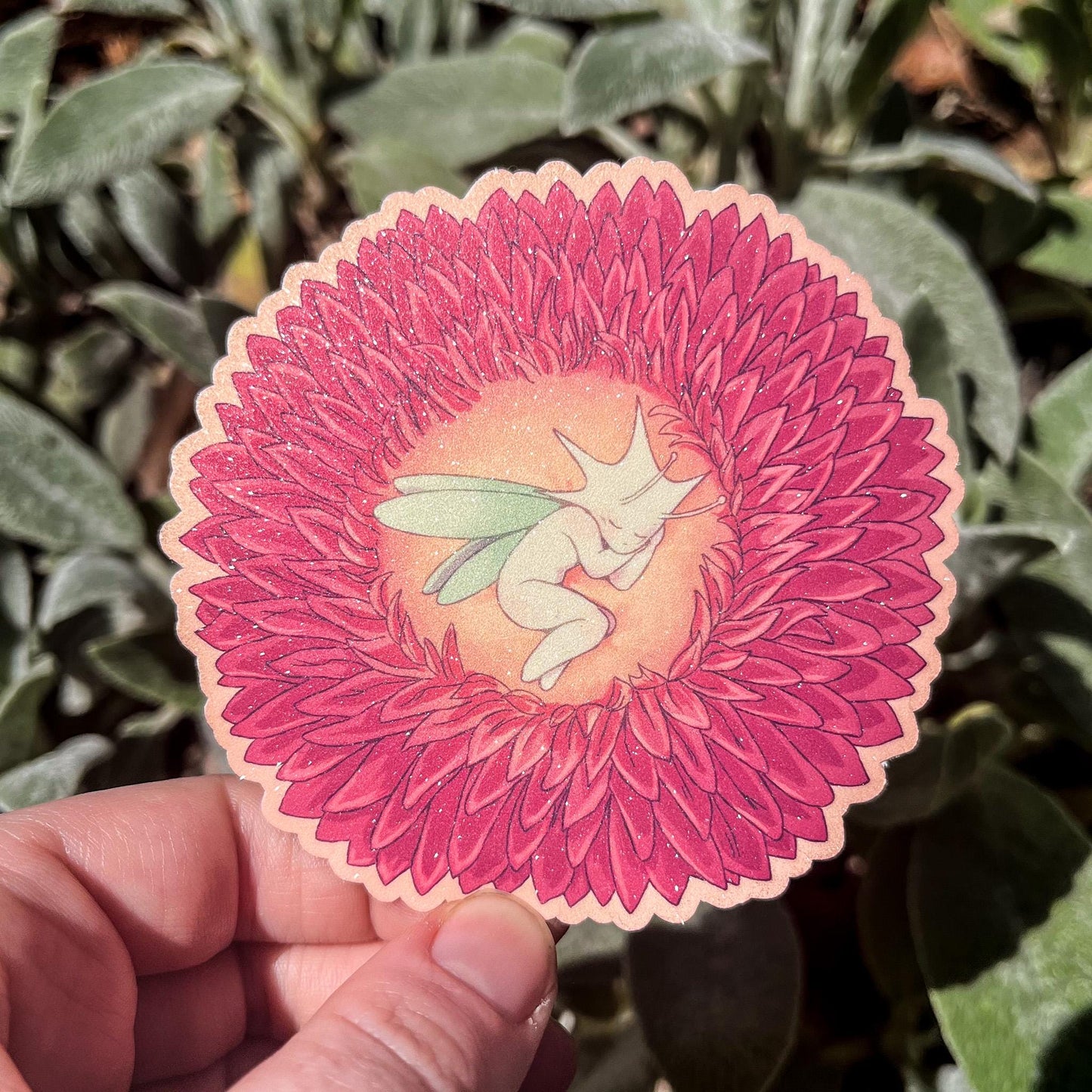 Fairy Nap Glitter Vinyl Waterproof Sticker