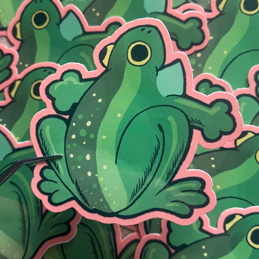 Medieval Frog Vinyl Waterproof Sticker