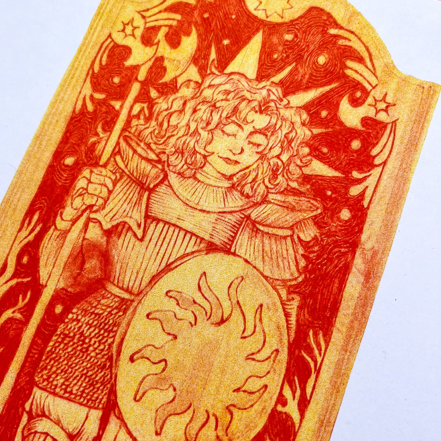 Solar Knight Riso Print