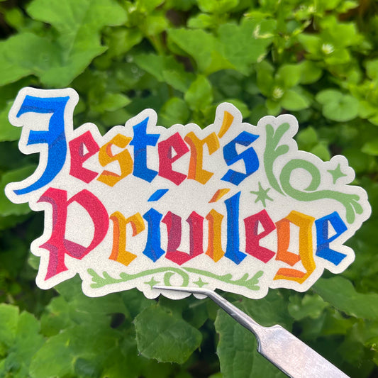 Jester's Privilege Vinyl Waterproof Sticker