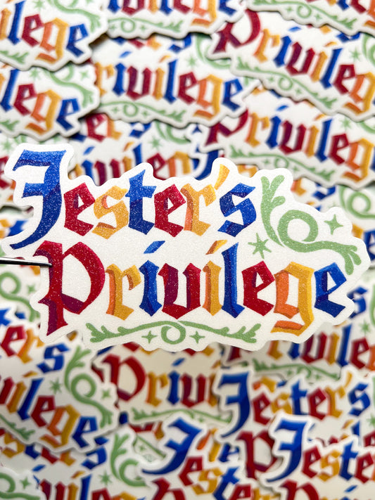 Jester's Privilege Vinyl Sticker