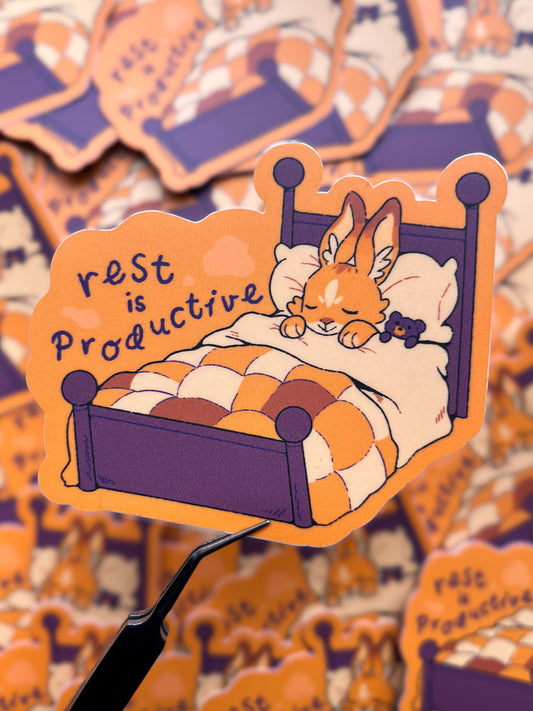Rest is Productive Vinyl Sticker