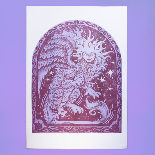 Sphinx Risograph Print