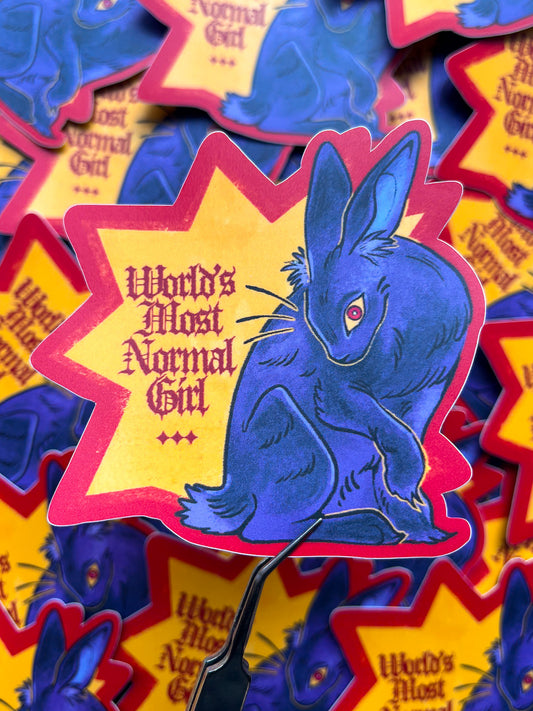 World's Most Normal Girl Vinyl Sticker