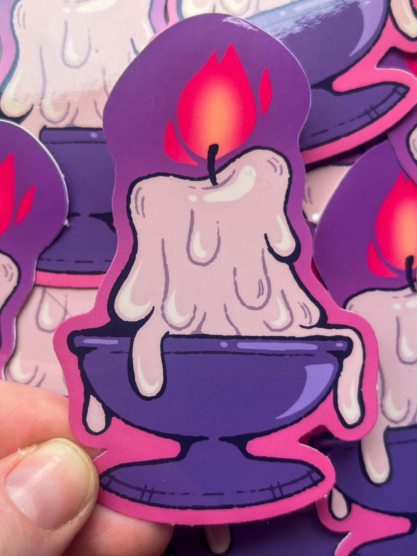 Candle Vinyl Waterproof Sticker