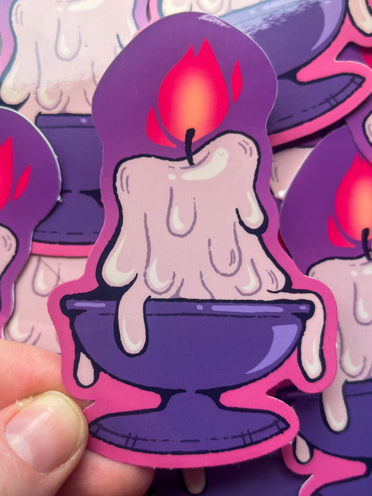 Candle Vinyl Waterproof Sticker