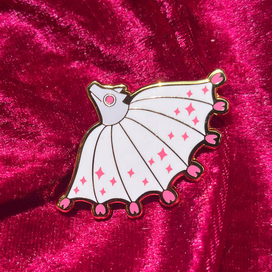 Medieval Pink Bat Hard Enamel Pin