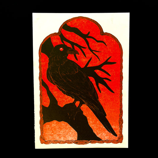 Raven Riso Print