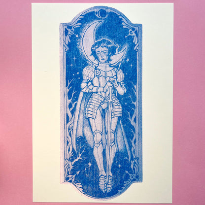 Lunar Knight Riso Print