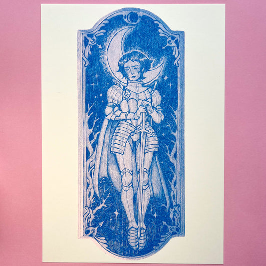 Lunar Knight Riso Print