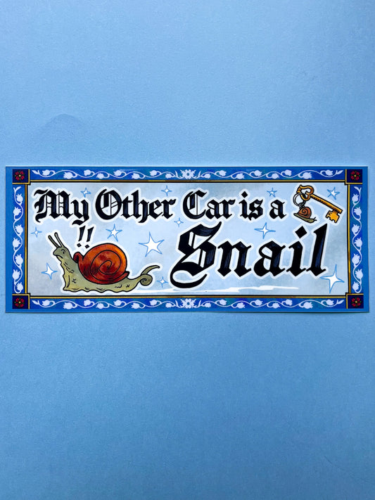 My Other Car Is A Snail Bumper Sticker