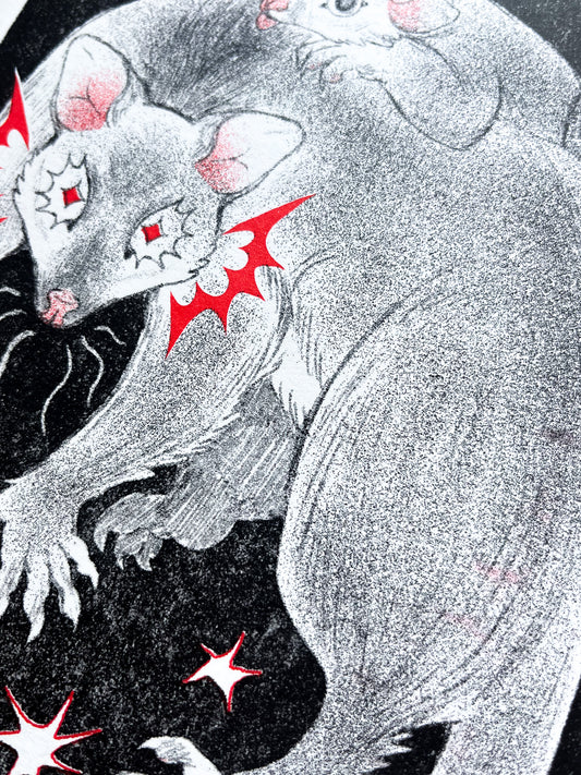 Possum Riso Print
