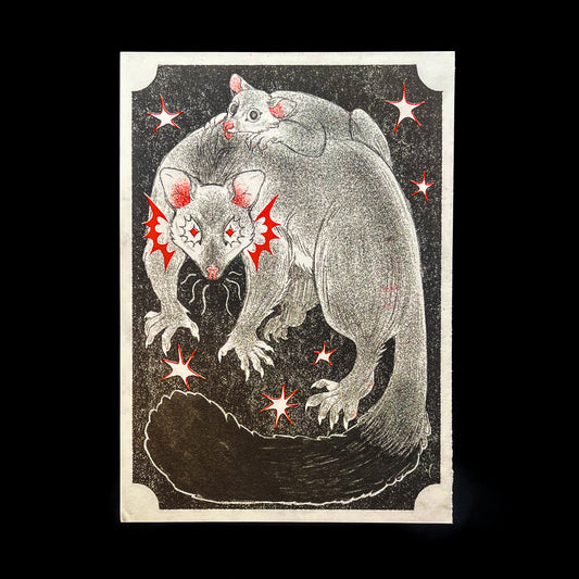 Possum Riso Print