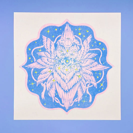 Seraphim Risograph Square Print