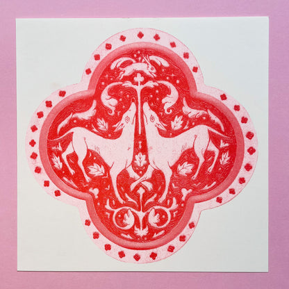 Two Hounds Woodburn Riso Print